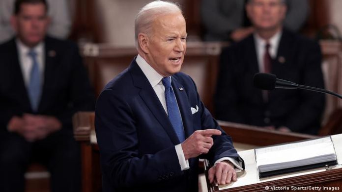 El presidente Joe Biden en el en su primer discurso sobre el estado de la Unión / Victoria Spartz-Getty Imagess